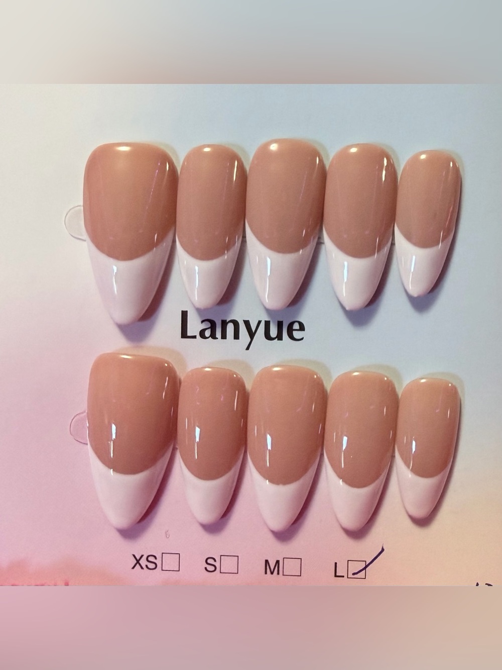 Nude & Pink French Tip Press-On Nails